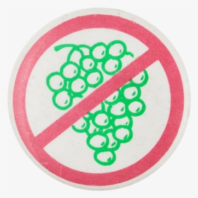 No Grapes Symbol Cause Button Museum - Circle, HD Png Download, Free Download