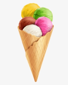 Pink Clipart Ice Cream Cone - Ice Cream Cone, HD Png Download, Free Download