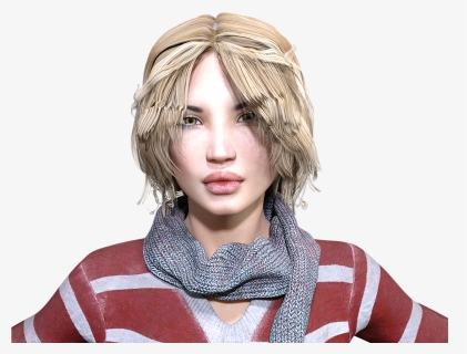 Women Blonde Young Scarf Port - Blond, HD Png Download, Free Download