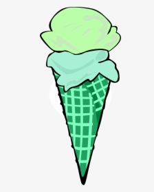 Ice Cream Cone Two Scoops For Fast Food Menu - 2 Scoop Ice Cream, HD Png Download, Free Download
