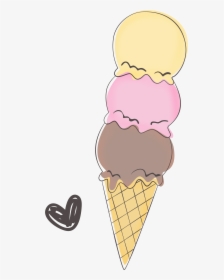 1 2 - Ice Cream Cone, HD Png Download, Free Download