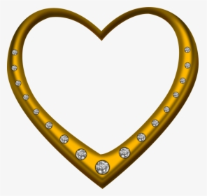 Heart,yellow,horseshoe - Diamond Gold Heart Png Transparent, Png Download, Free Download