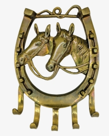 Vintage Brass Horse And Horseshoe Wall Hook On Chairish - Working Animal, HD Png Download, Free Download