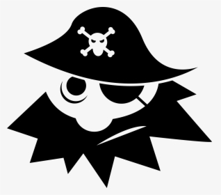 Pirate Png - Big Image - Cute Pirate Clipart Black And White, Transparent Png, Free Download