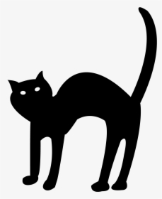 Halloween Black Cat Transparent Background Png - Halloween Black Cat Clipart, Png Download, Free Download