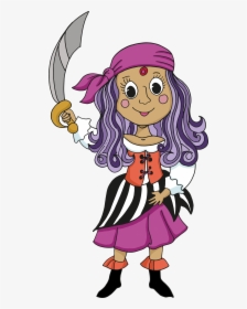 Pirate Free Download - Clipart Transparent Background Pirate Girl, HD Png Download, Free Download