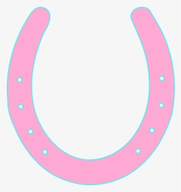 Horse Shoe Outline Clip Art At Clker - Pink Horse Shoe Clip Art, HD Png Download, Free Download