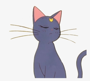 Black-cat - Sailor Moon Cat Transparent, HD Png Download, Free Download
