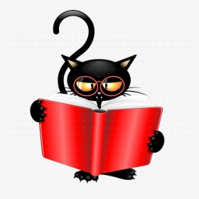Cattish Angry Black Cat Cartoon - Black Cat At School, HD Png Download, Free Download