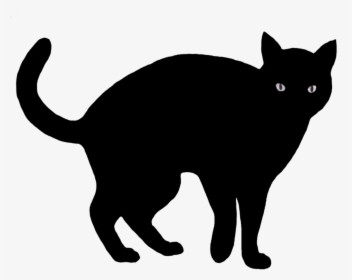 Black Cat Clipart 4 Left - Black Cat Easy Drawing, HD Png Download, Free Download