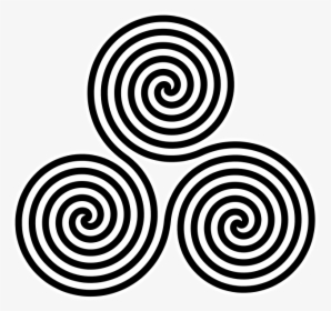 Triple Spiral Symbol Heavystroked - Unity And Line In Art, HD Png Download, Free Download