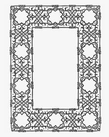 Ornate Geometric Frame Black Clip Arts - Rectangle Ornate Frame Png, Transparent Png, Free Download