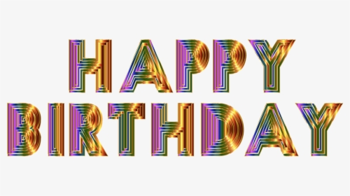 Gold Happy Birthday Png, Transparent Png, Free Download