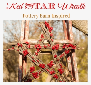 Red Star Wreath Knockoff - Non Traditional Wreath For Christmas, HD Png Download, Free Download