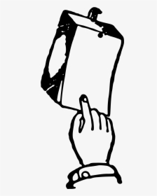 Hand Pointing Notepad - Clip Art, HD Png Download, Free Download