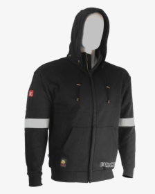 Sweatshirt Black With Zipper And Detachable Hood Fr - Hoodie, HD Png Download, Free Download