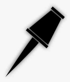 Thumbtack/pushpin 2 Clip Art Download - Pin Clipart Pin Black And White, HD Png Download, Free Download