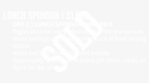 Lunch Sponsor Description-sold - Johns Hopkins White Logo, HD Png Download, Free Download