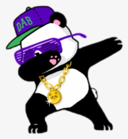 #panda #dab #cute #blackandwhite - Dab Panda, HD Png Download, Free Download