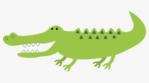 Green Jaw Vector - Cute Alligator Transparent Background, HD Png Download, Free Download