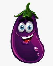 Eggplant Garden Clipart, Explore Pictures - Fruits Clipart With Eyes, HD Png Download, Free Download