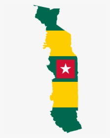 Togo Flag Map Clip Arts - Flag Map Of Togo, HD Png Download, Free Download