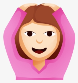 Ok Woman Emoji Cutouts - Emoji Whatsapp Girl, HD Png Download, Free Download