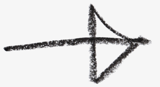 Arrow Drawn By A Crayon, HD Png Download, Free Download
