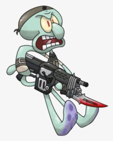 Squidward Tentacles Spongebob Squarepants - Gears Of War Vs Splatoon, HD Png Download, Free Download