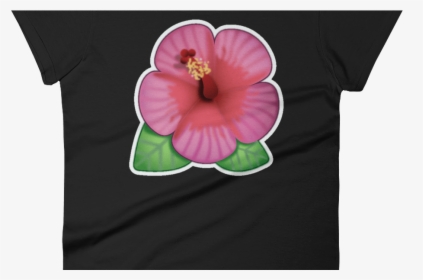 Women"s Emoji T Shirt Hibiscus Just Emoji - Flowers Emoji, HD Png Download, Free Download