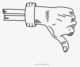 Thumbs Down Coloring Page - Drawing, HD Png Download, Free Download