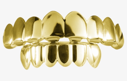 Gold Teeth Png Graphic Black And White Library - White Gold Grillz, Transparent Png, Free Download