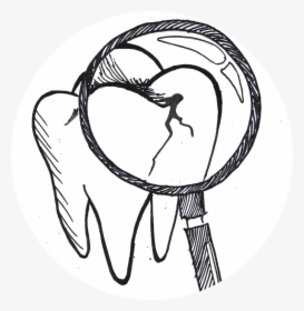 Cracked-teeth - Sketch, HD Png Download, Free Download