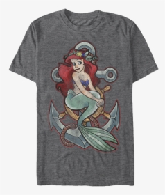 Anchor Little Mermaid T-shirt - Disney Princess Shirt Mens, HD Png Download, Free Download
