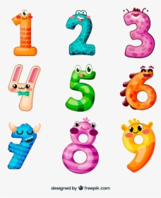 1 To 10 Numbers For Schools - Drawing, HD Png Download, Free Download