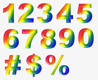 Clip Art Images - Rainbow Numbers Png, Transparent Png, Free Download