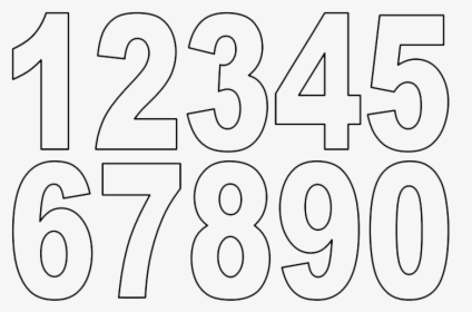 Numbers Png Download - Numbers 1 10 Outline, Transparent Png, Free Download