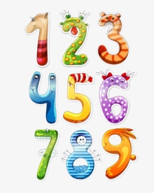 1 To 10 Numbers Png Image File - Los Numeros Para Inicial, Transparent Png  - kindpng