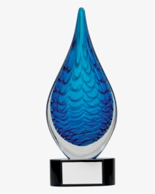 Blue Raindrop Art Glass Award - Art, HD Png Download, Free Download