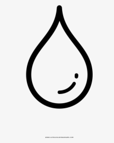 Raindrop Coloring Page - Line Art, HD Png Download, Free Download