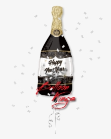 New Year Champagne Bottle - Balloon Wine Bottle, HD Png Download, Free Download