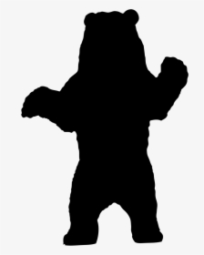 Polar Bear American Black Bear Grizzly Bear Silhouette - Standing Brown Bear Silhouette, HD Png Download, Free Download