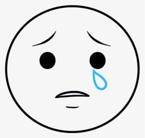 How To Draw Crying Emoji - Sad Face Emoji Drawing, HD Png Download, Free Download