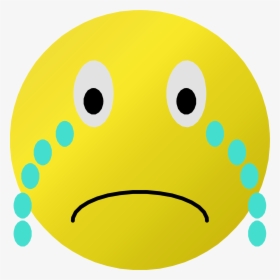 Cry Clipart Transparent - Clipart Sad Smiley Face, HD Png Download, Free Download