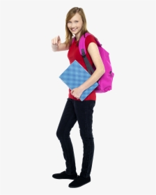 Young Girl Student Png Image - Png Girls College Full, Transparent Png, Free Download