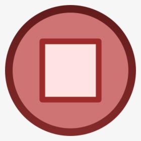 Red Stop Button Plain Icon Png Clip Art - Stop Button Red Transparent, Png Download, Free Download