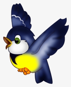 Blue Bird Clip Art - Flying Transparent Bird Clipart, HD Png Download, Free Download