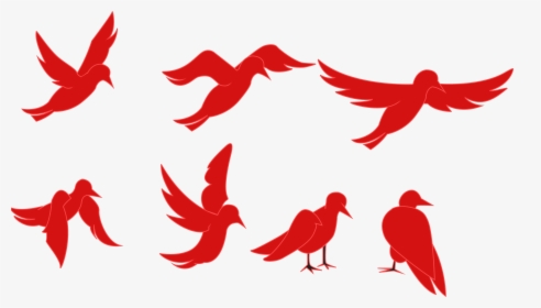 Animation Of A Silhouette Of A Bird On A White Background - Bird Flapping Wings Animation, HD Png Download, Free Download