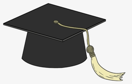 Graduation Hats In The Air Png - Graduation Cap Drawing, Transparent Png, Free Download