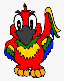 Cute Parrot Png Transparent Image - Parrot Cartoon Transparent, Png Download, Free Download